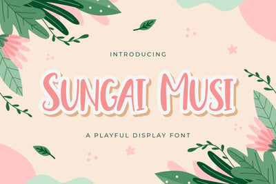 Sungai Musi - Playful Display Font Font StringLabs 