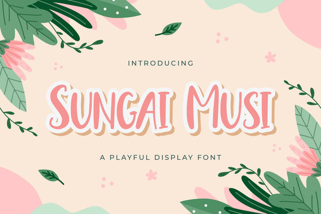 Sungai Musi - Playful Display Font Font StringLabs 