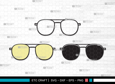 Sunglass Clipart SVG, Sunglass Svg, Aviators Sunglasses Svg, Spectacles Svg, Eyeglasses Svg, Nerd Glasses Svg, Geek Glasses Svg, Sunglass Clipart SVG ETC Craft 