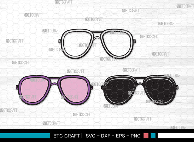 Sunglass Clipart SVG, Sunglass Svg, Aviators Sunglasses Svg, Spectacles Svg, Eyeglasses Svg, Nerd Glasses Svg, Geek Glasses Svg, Sunglass Clipart SVG ETC Craft 