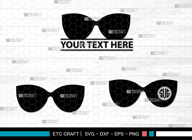 Sunglass Monogram, Sunglass Silhouette, Sunglass SVG, Eyeglasses Svg, Sunglasses Svg, Spectacles Svg, SB00214 SVG ETC Craft 