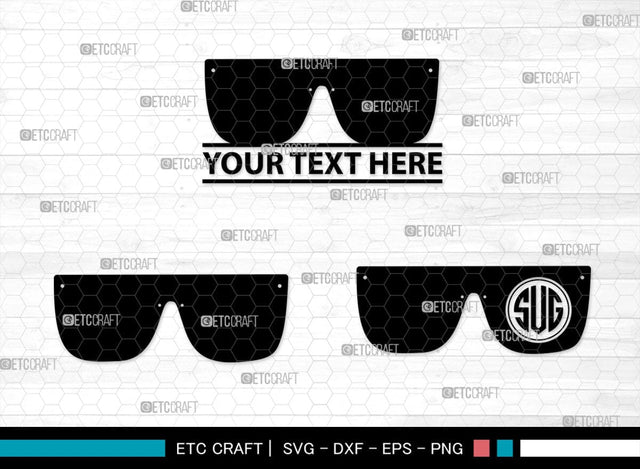 Sunglass Monogram, Sunglass Silhouette, Sunglass SVG, Eyeglasses Svg, Sunglasses Svg, Spectacles Svg, SB00214 SVG ETC Craft 