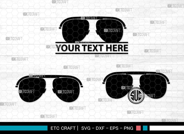 Sunglass Monogram, Sunglass Silhouette, Sunglass SVG, Eyeglasses Svg, Sunglasses Svg, Spectacles Svg, SB00214 SVG ETC Craft 