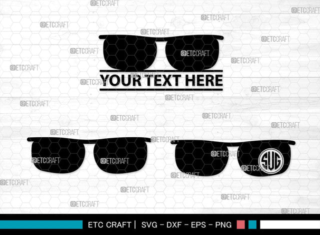 Sunglass Monogram, Sunglass Silhouette, Sunglass SVG, Eyeglasses Svg, Sunglasses Svg, Spectacles Svg, SB00214 SVG ETC Craft 