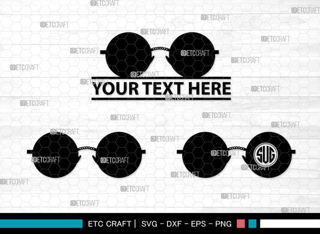 Sunglass Monogram, Sunglass Silhouette, Sunglass SVG, Eyeglasses Svg, Sunglasses Svg, Spectacles Svg, SB00214 SVG ETC Craft 