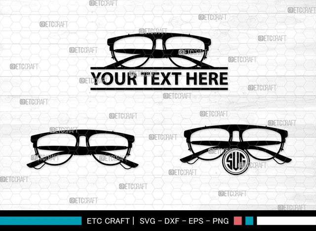 Sunglass Monogram, Sunglass Silhouette, Sunglass SVG, Eyeglasses Svg, Sunglasses Svg, Spectacles Svg, SB00214 SVG ETC Craft 