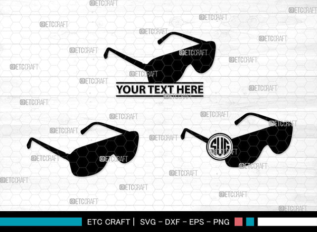 Sunglass Monogram, Sunglass Silhouette, Sunglass SVG, Eyeglasses Svg, Sunglasses Svg, Spectacles Svg, SB00214 SVG ETC Craft 