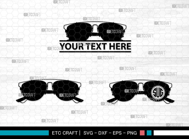 Sunglass Monogram, Sunglass Silhouette, Sunglass SVG, Eyeglasses Svg, Sunglasses Svg, Spectacles Svg, SB00214 SVG ETC Craft 