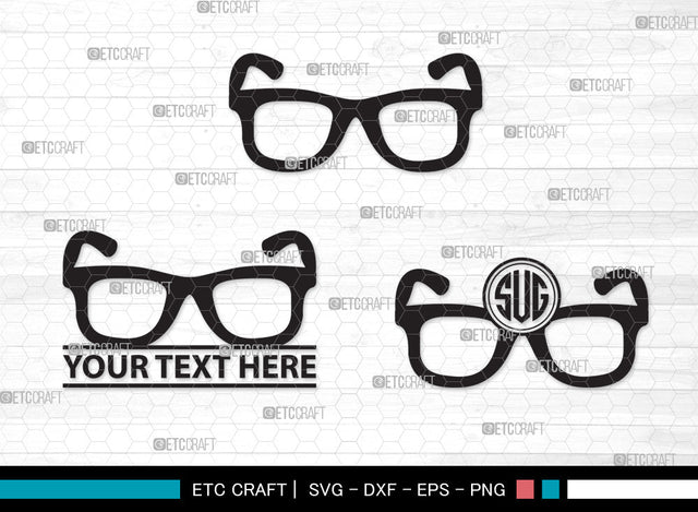 Sunglass Monogram SVG, Sunglass Svg, Aviators Sunglasses Svg, Spectacles Svg, Eyeglasses Svg, Nerd Glasses Svg, Geek Glasses Svg, Sunglass Monogram SVG ETC Craft 