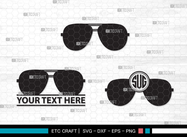 Sunglass Monogram SVG, Sunglass Svg, Aviators Sunglasses Svg, Spectacles Svg, Eyeglasses Svg, Nerd Glasses Svg, Geek Glasses Svg, Sunglass Monogram SVG ETC Craft 