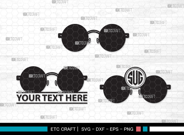 Sunglass Monogram SVG, Sunglass Svg, Aviators Sunglasses Svg, Spectacles Svg, Eyeglasses Svg, Nerd Glasses Svg, Geek Glasses Svg, Sunglass Monogram SVG ETC Craft 