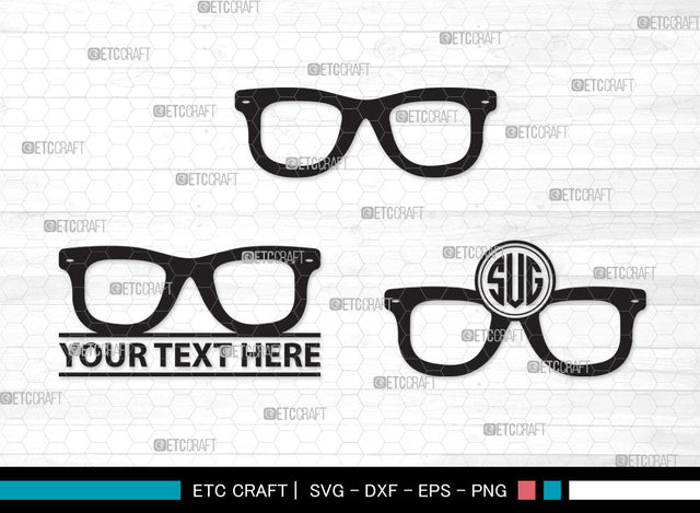 Sunglass Monogram SVG, Sunglass Svg, Aviators Sunglasses Svg, Spectacles Svg, Eyeglasses Svg, Nerd Glasses Svg, Geek Glasses Svg, Sunglass Monogram SVG ETC Craft 