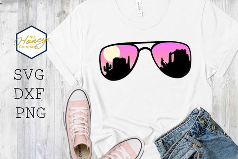 Sunglasses Bundle Mountain, Desert, Beach Sunset SVG PNG DXF Sublimation SVG The Honey Company 