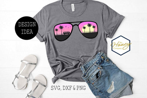 Sunglasses Bundle Mountain, Desert, Beach Sunset SVG PNG DXF Sublimation SVG The Honey Company 