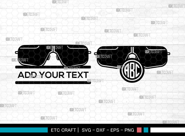 Sunglasses Monogram SVG, Eyeglasses svg, Glasses Svg, Aviator Sunglasses Svg, Nerd Glasses Svg, Circle Monogram, Sunglasses Svg SVG ETC Craft 