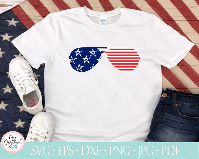 Sunglasses SVG, 4th of July Shirt, Svg files for Cricut, Independence Day Shirt, Patriotic Shirt, Fourth of July shirt, American Flag svg, SVG MyDesiredSVG 