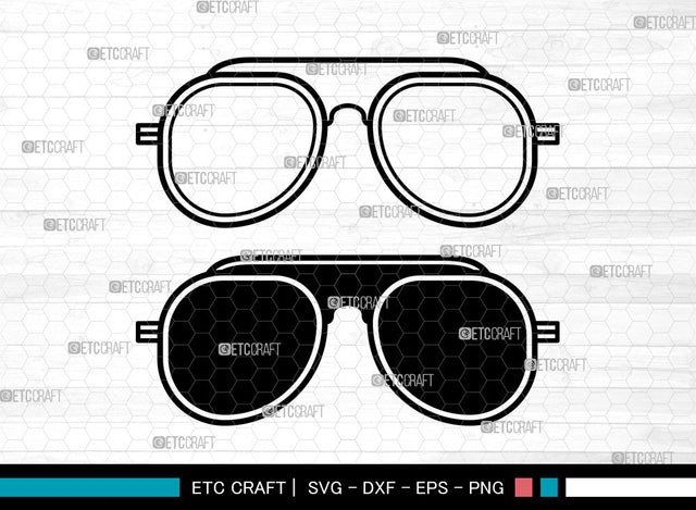 Sunglasses SVG, Eyeglasses svg, Glasses Svg, Aviator Sunglasses Svg, Nerd Glasses Svg, Geek Glasses Svg, Sunglasses Svg SVG ETC Craft 