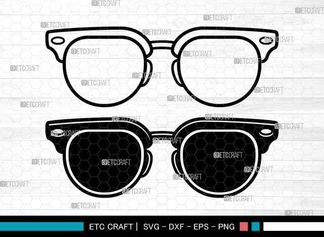 Sunglasses SVG, Eyeglasses svg, Glasses Svg, Aviator Sunglasses Svg, Nerd Glasses Svg, Geek Glasses Svg, Sunglasses Svg SVG ETC Craft 