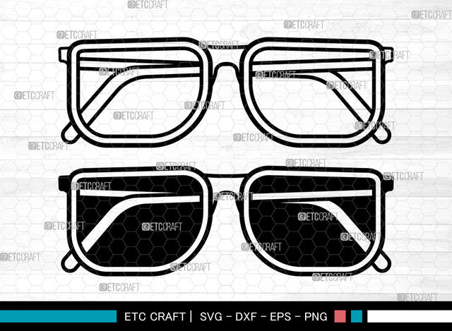 Sunglasses SVG, Eyeglasses svg, Glasses Svg, Aviator Sunglasses Svg, Nerd Glasses Svg, Geek Glasses Svg, Sunglasses Svg SVG ETC Craft 