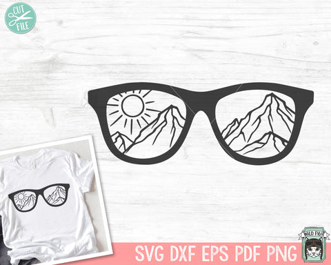 Sunglasses SVG, Mountains SVG, Adventure SVG, Camping svg, Hiking svg, Sunglasses Clipart, Explorer svg, Mountains Clipart, Outdoors svg SVG Wild Pilot 