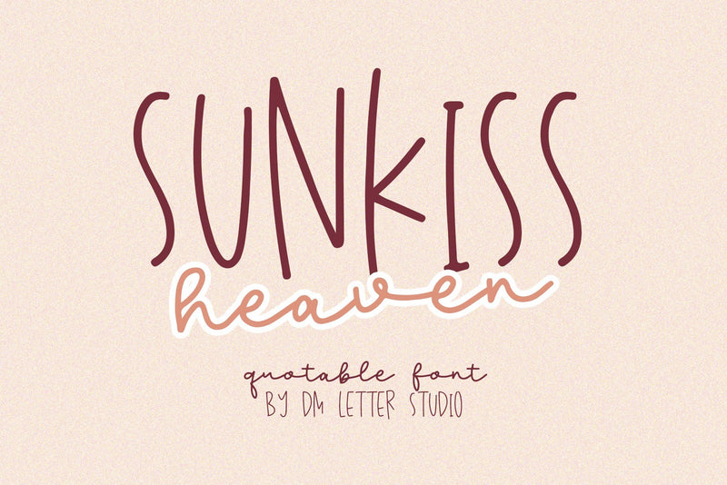 Sunkiss Heaven Font Dm Letter Studio 