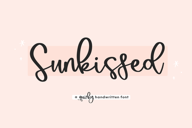 Sunkissed - Handwritten Script Font Font KA Designs 