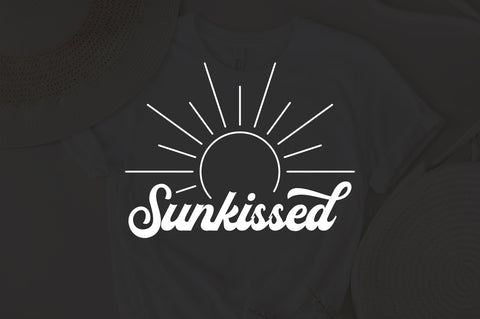 Sunkissed SVG, Retro Summer SVG, Smiley Face Sun SVG, Summer Shirt Svg, Hello Sunshine Svg, Vacay Vibes Svg, Vacation Tee Svg, Cricut SVG Fauz 