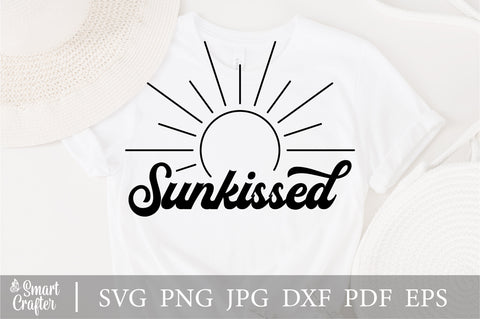 Sunkissed SVG, Retro Summer SVG, Smiley Face Sun SVG, Summer Shirt Svg, Hello Sunshine Svg, Vacay Vibes Svg, Vacation Tee Svg, Cricut SVG Fauz 