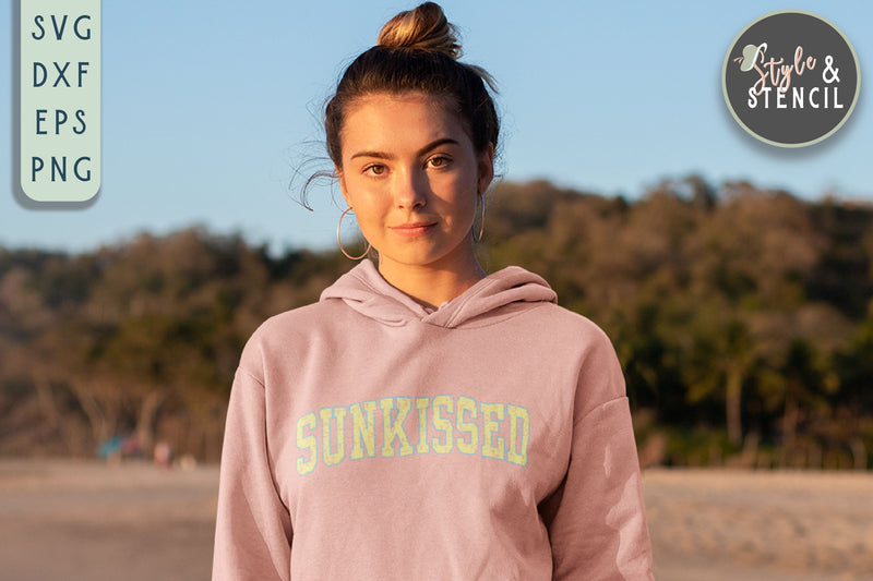 Sunkissed SVG | Summer SVG | Summer PNG SVG Style and Stencil 