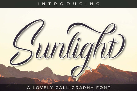 Sunlight Font love script 