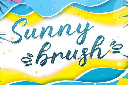 Sunny Brush Font AEN Creative Store 