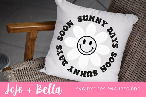 Sunny Days Daisy Face SVG, Smiley Face Daisy svg, Retro Smiley Daisy, Flower Smiley Face, Daisy SVG, Groovy Retro Daisy svg Cricut, Instant SVG Jojo&Bella 
