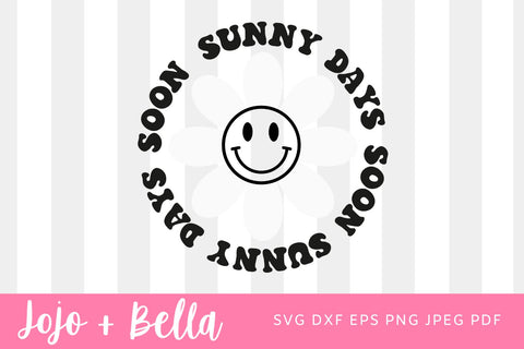 Sunny Days Daisy Face SVG, Smiley Face Daisy svg, Retro Smiley Daisy, Flower Smiley Face, Daisy SVG, Groovy Retro Daisy svg Cricut, Instant SVG Jojo&Bella 