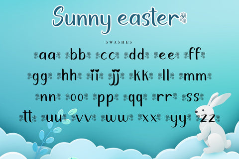 Sunny Easter Font AEN Creative Store 
