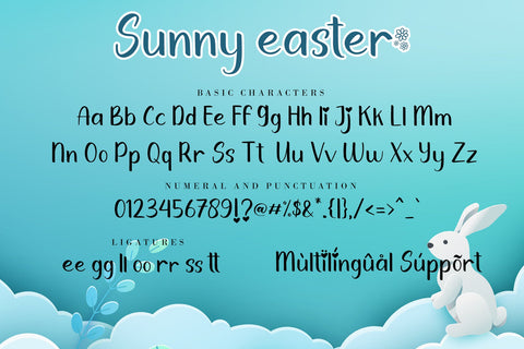Sunny Easter Font AEN Creative Store 