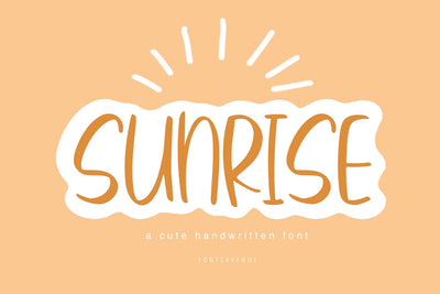 Sunrise | Cute Handwritten Font Font Fonts Avenue 