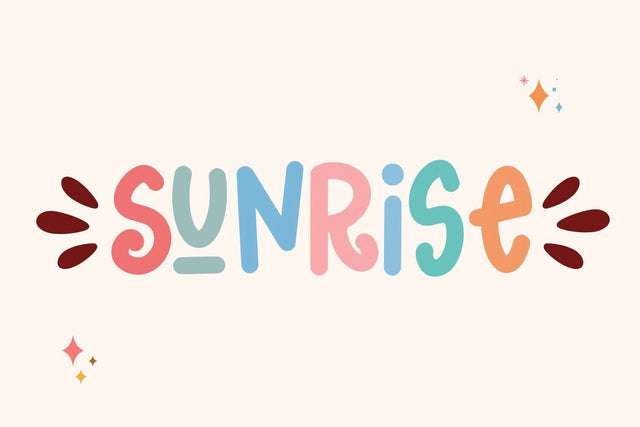 Sunrise Font Mozarella 