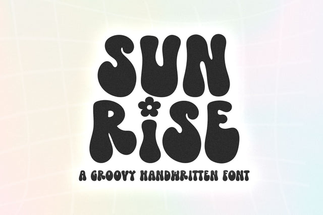 Sunrise - Groovy Retro Font Font KA Designs 