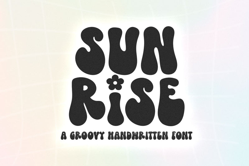 Sunrise - Groovy Retro Font Font KA Designs 