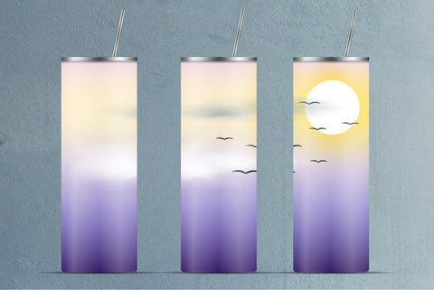 Sunrise Skinny Tumbler Sublimation. Summer Design Sublimation Kseniia designer 
