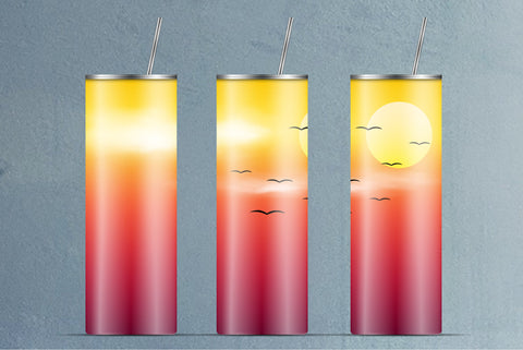 Sunrise Skinny Tumbler Sublimation. Summer Design Sublimation Kseniia designer 