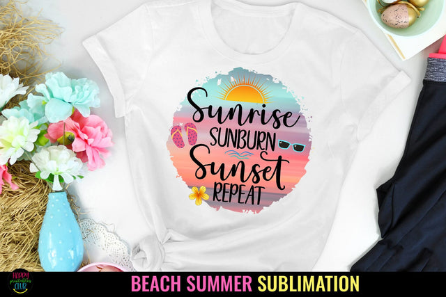 Sunrise Sunburn I Summer Sublimation I Beach Sublimation Sublimation Happy Printables Club 