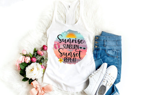 Sunrise Sunburn I Summer Sublimation I Beach Sublimation Sublimation Happy Printables Club 