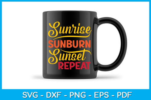 Sunrise Sunburn Sunset Repeat PNG Sublimation Printable File SVG Creativedesigntee 