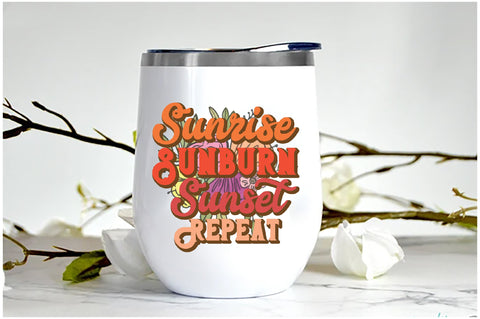 Sunrise Sunburn Sunset Repeat Sublimation Sublimation Jagonath Roy 