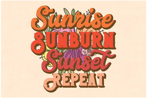 Sunrise Sunburn Sunset Repeat Sublimation Sublimation Jagonath Roy 