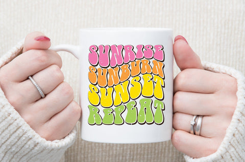 Sunrise Sunburn Sunset Repeat Summer SVG SVG designartist 