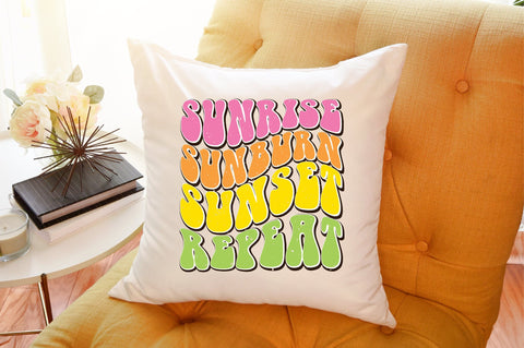 Sunrise Sunburn Sunset Repeat Summer SVG SVG designartist 