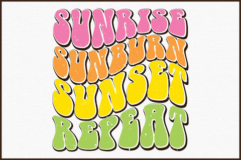 Sunrise Sunburn Sunset Repeat Summer SVG SVG designartist 