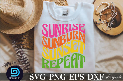 Sunrise sunburn sunset repeat, Summer SVG SVG DESIGNISTIC 